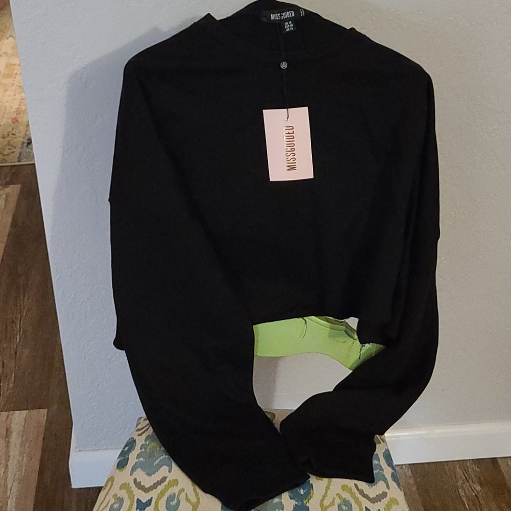 Missguided cropped sweat shirt